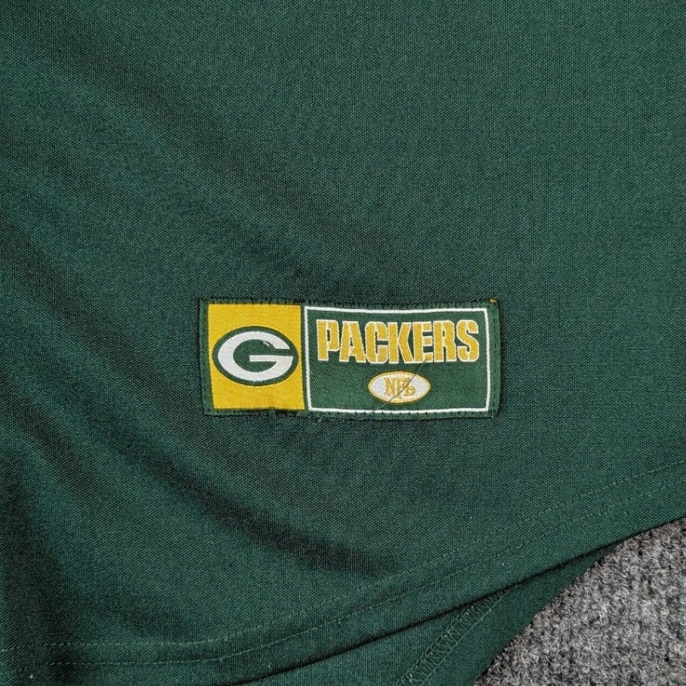 NFL Green Bay Packers Baseball Jersey Green Button Up Embroidered Logo Mens XL - Picture 9 of 12